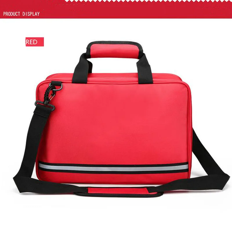 Пустая сумка для первой помощи, медицинская сумка для автомобилей, комплект жизнеобеспечения в чрезвычайных ситуациях, Сумка для кемпинга, большой размер(39x16x26 см - Цвет: Красный