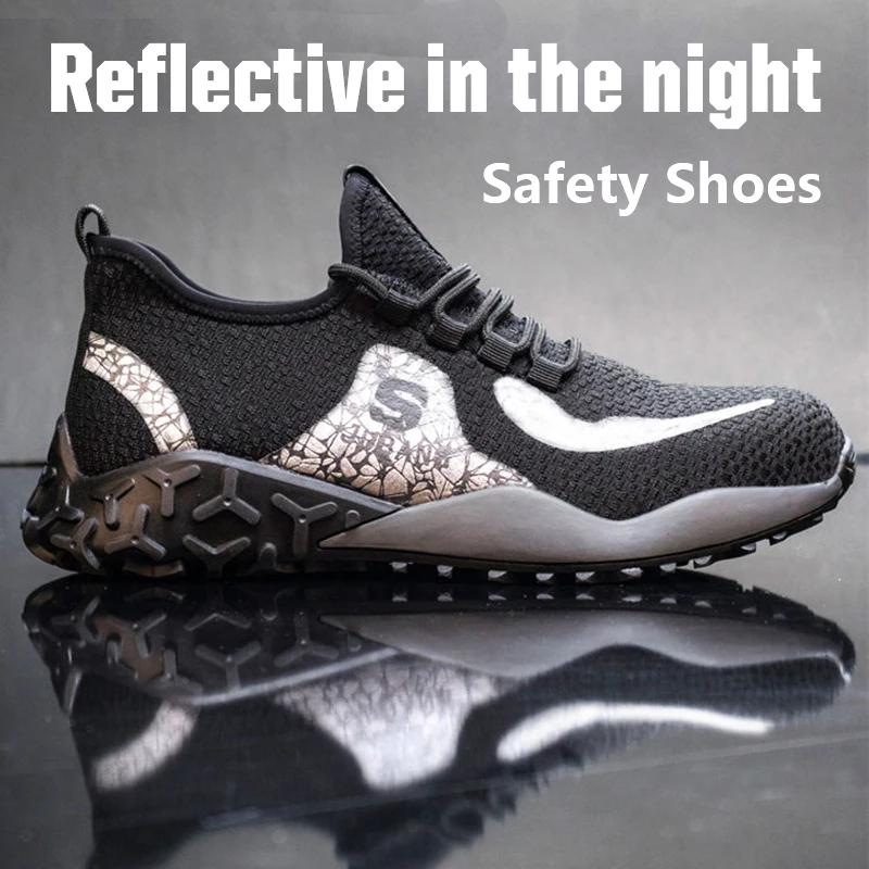

Steel Toe Work Safety Shoes Men With Steel Toe Cap Indestructible Ryder Shoe Lightweight Reflective Working Shoes For Men