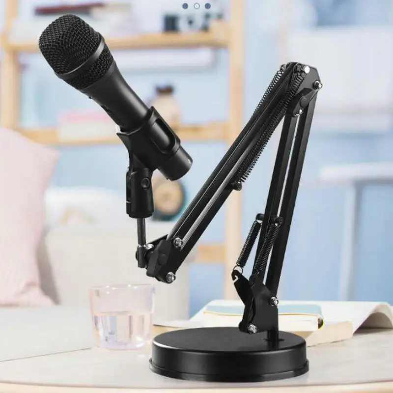 brazo de micrófono para transmisión soporte de micrófono de mesa flexible Pie de micrófono flexible estándar