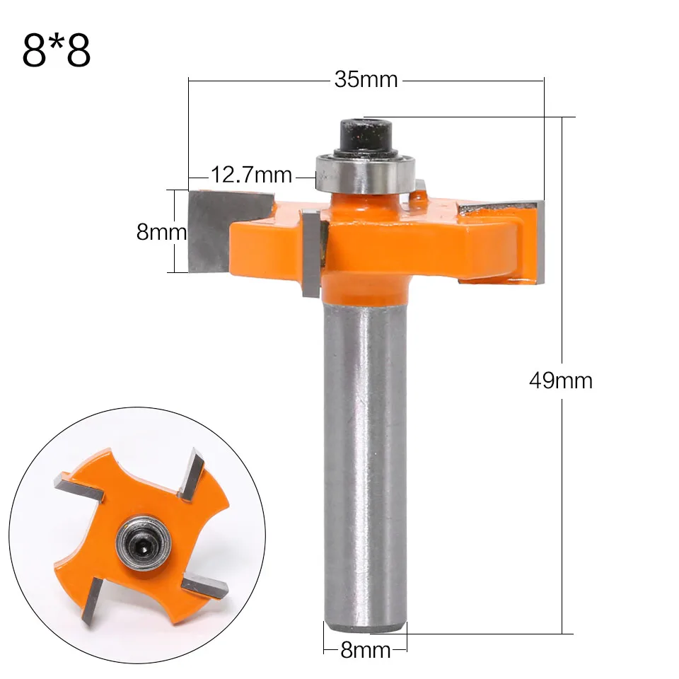 Drill Bit 1Pc 8Mm Shank T Slot Milling Cutters With Top Bearing Woodworking Router Bits Cutters For Wood Rabbeting Bit Price 8X8Mm Drill Bit 1Pc 8Mm Shank T Slot Milling Cutters With Top Bearing Woodworking Router Bits Cutters For Wood Rabbeting Bit Price 8X8Mm
