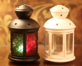 

VSAE christmas Wedding European retro iron Morocco hollowed out candle typhoon lamp rural home decoration candle cup