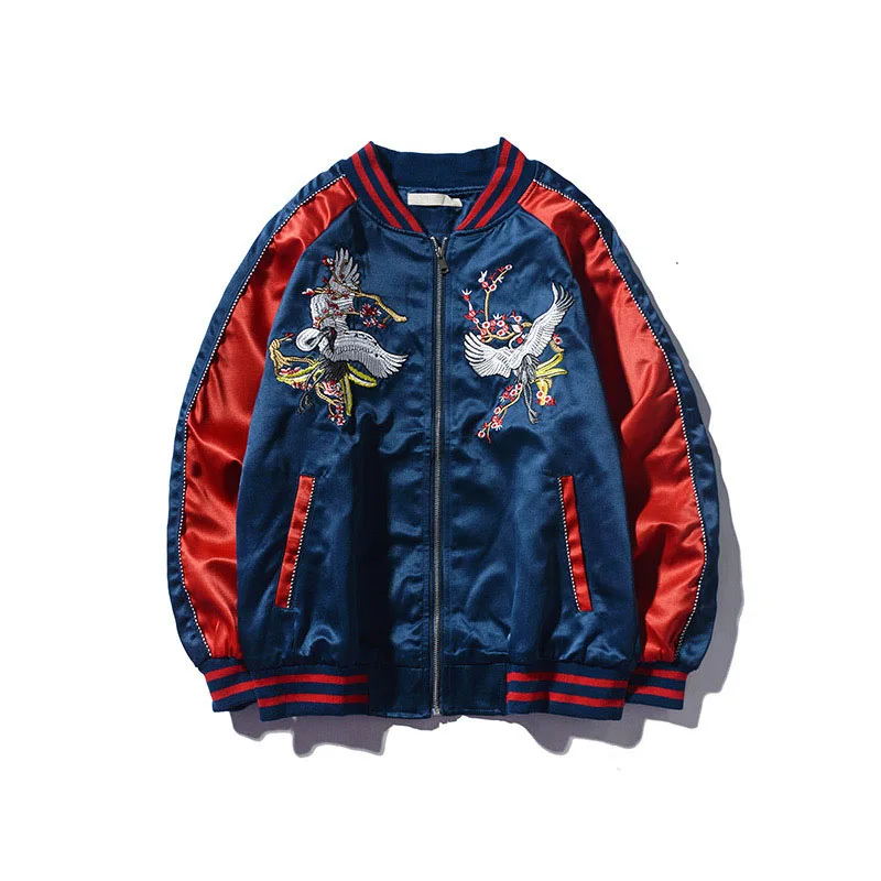 

Куртка мужская демисезонная, с вышивкой, в японском стиле