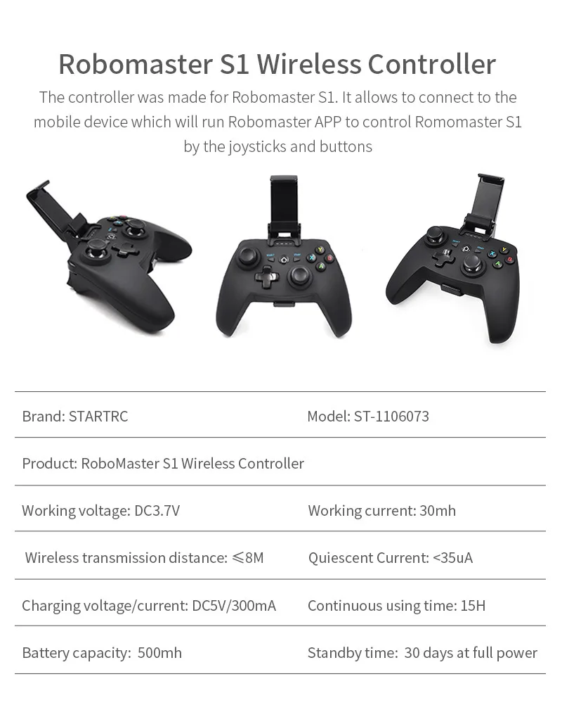DJI RoboMaster s1беспроводной пульт дистанционного управления игровой джойстик с держателем телефона для DJI RoboMaster s1Bluetooth управление Лер аксессуары