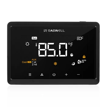 

Wifi Programmable Thermostat wit 4in Touchscreen Compatible with Alexa Google Home Stages Up to 3H/2C 2H/1C Heat Pump Thermostat