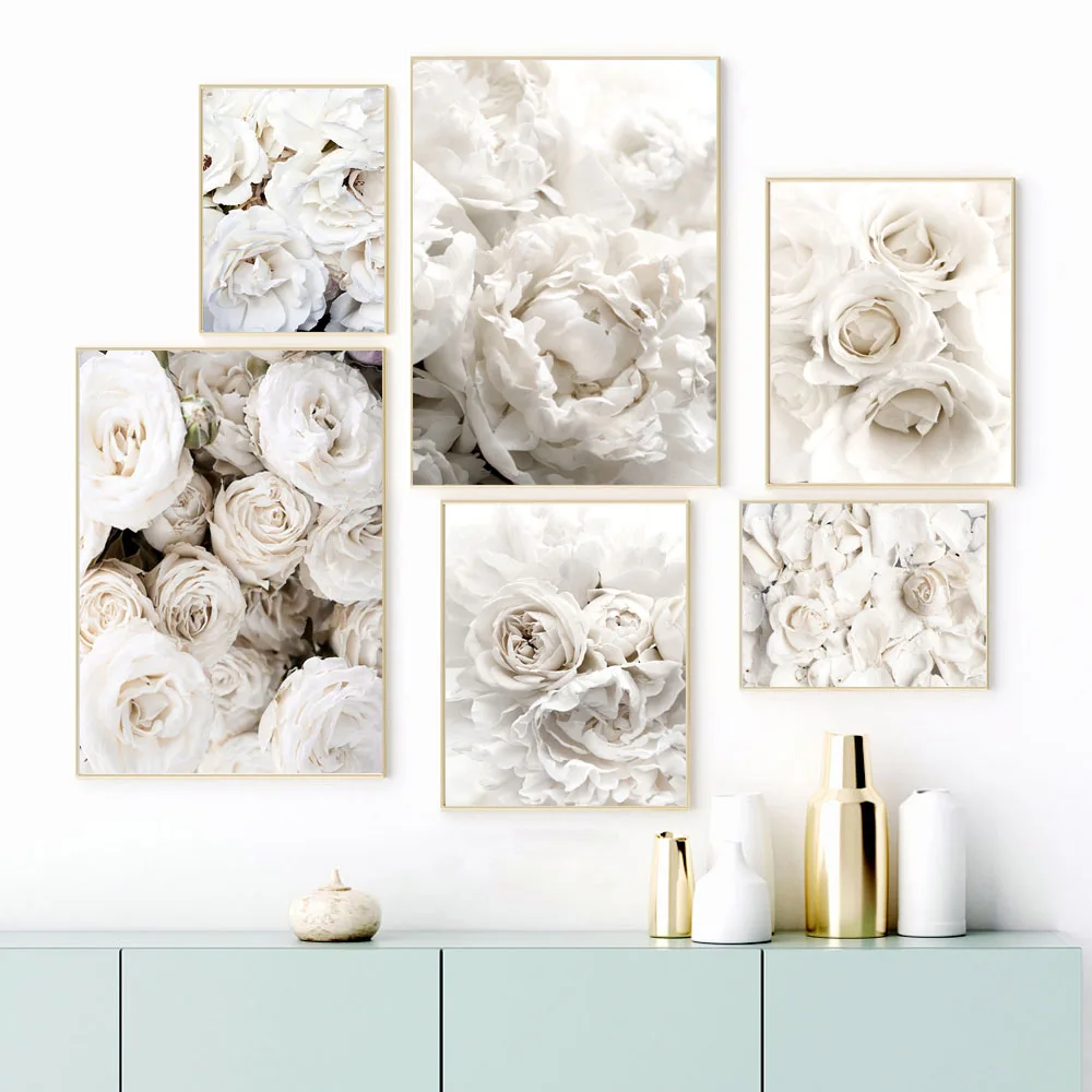 Wall-Art-Canvas-Painting-Bloom-Peony-Rose-White-Flowers-Garden-Nordic-Posters-And-Prints-Wall-Pictures