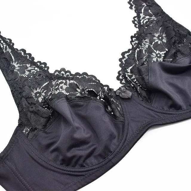 Reggiseni Ricamati Intimo Donna Taglie Forti Reggiseno Sottile Sexy Reggiseno Di Pizzo Nero Grigio Con Ferretto 36 38 40 42 44 46 48 50 52 54 FGH I Cup - Foto 10