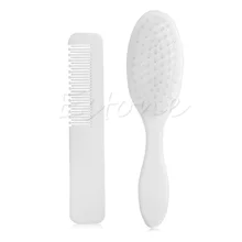 Baby Hair Brush& Comb Set in White Soft Gentle for Babies Toddlers Essentials N1HB