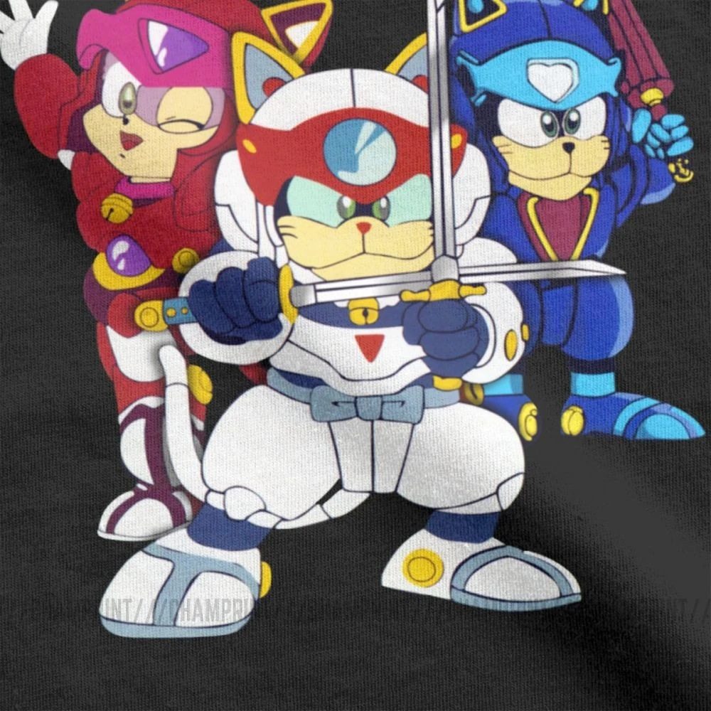 Уникальные цветные футболки Samurai Pizza Cats Group для мужчин, футболка с круглым вырезом из чистого хлопка, футболки с коротким рукавом, летняя одежда
