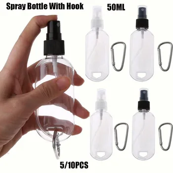 

5/10PCS Portable Alcohol Spray Bottle Empty Hand Sanitizer Empty Holder Hook Key