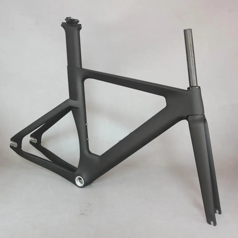 Perfect 2019 OEM new full carbon track frame road frames fixed gear bike frameset with fork seat post  carbon bicycle frame 0