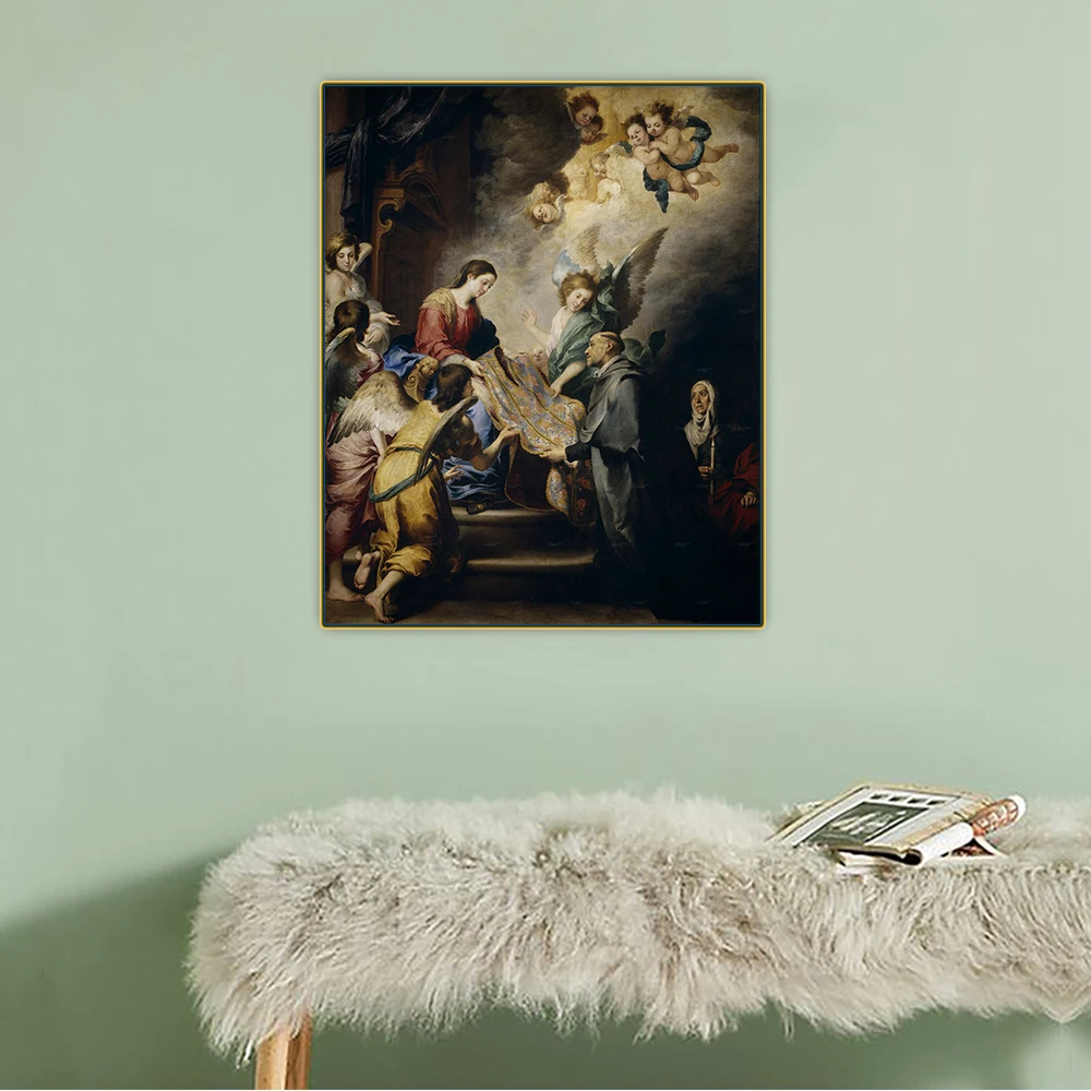 

Citon Murilloã€ŠThe Virgin giving the Chasuble to Saint Ildefonsusã€‹Canvas Art Oil Painting Artwork Picture Decorations Home Decor
