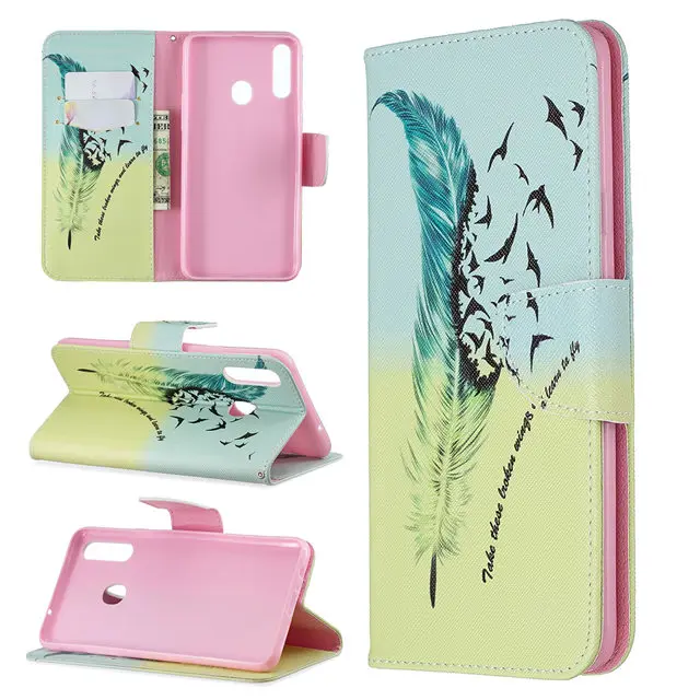 Мультфильм кожаный чехол на samsung A10 A20 A30 A40 A50 A70 A10e A20e A10s A20s A30s A40s A50s Чехол-книжка для телефона с кошельком и обложка книги