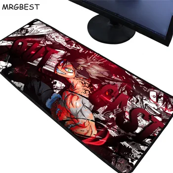 

MRGBEST 90X40/80x40MM Black Clover Anime Mouse Pad Lock Edge Large Gamer Play Mouse Mat Anime Keyboard Mat Table Pad for Dota2