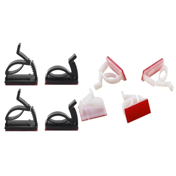 

100 Plastic Car Wire Clamps, Cable Ties, Rectangular Cable Installation Holders, Self-Adhesive Clamp Holders