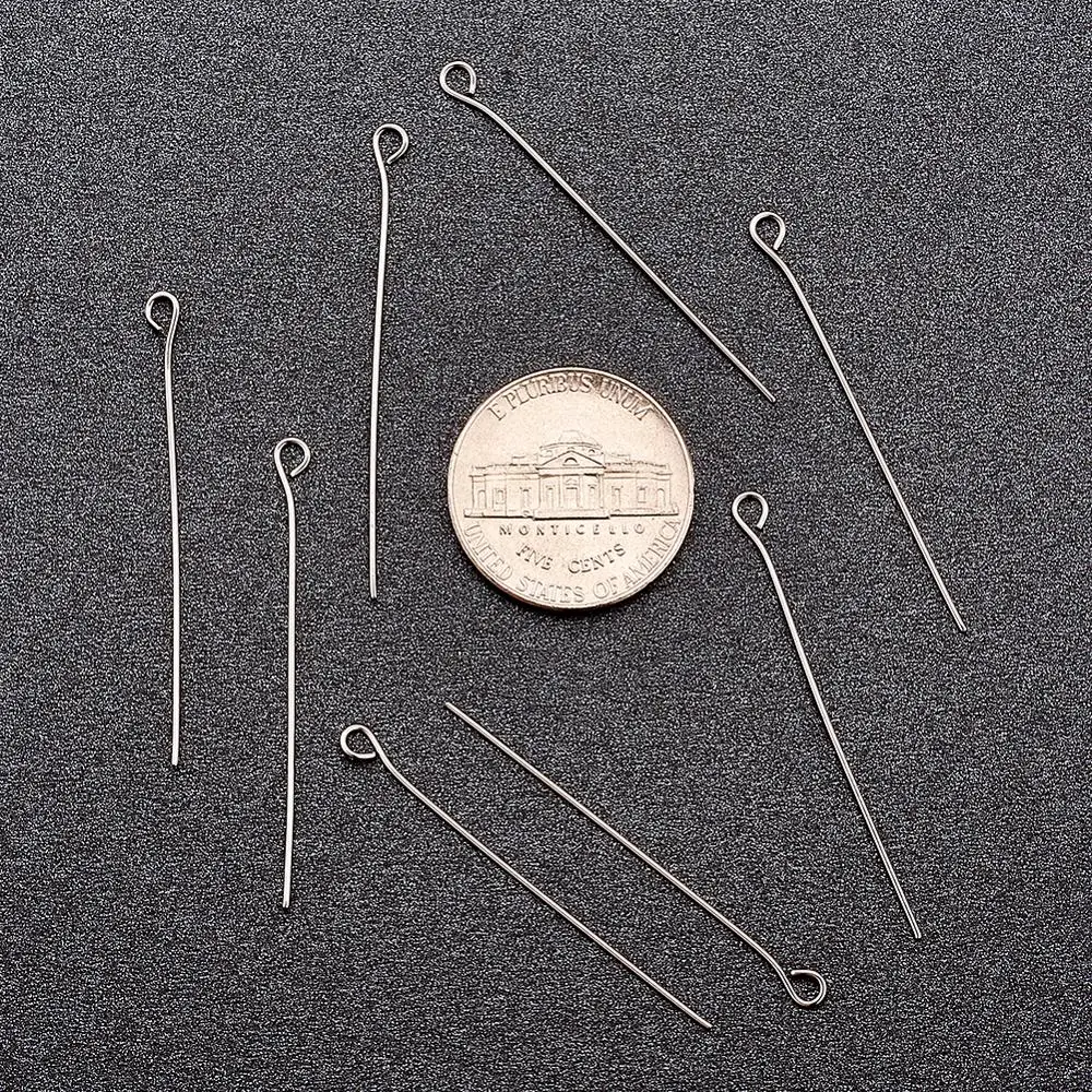 100/200 шт. шпильки из нержавеющей стали 20 мм 30 40 50 Eyepins изготовление ювелирных
