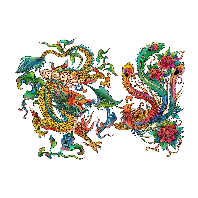 

Изысканные красочные драконы и фотообои Three Ratels QC536, традиционные художественные переводки для капота автомобиля, ноутбука, украшение для дома