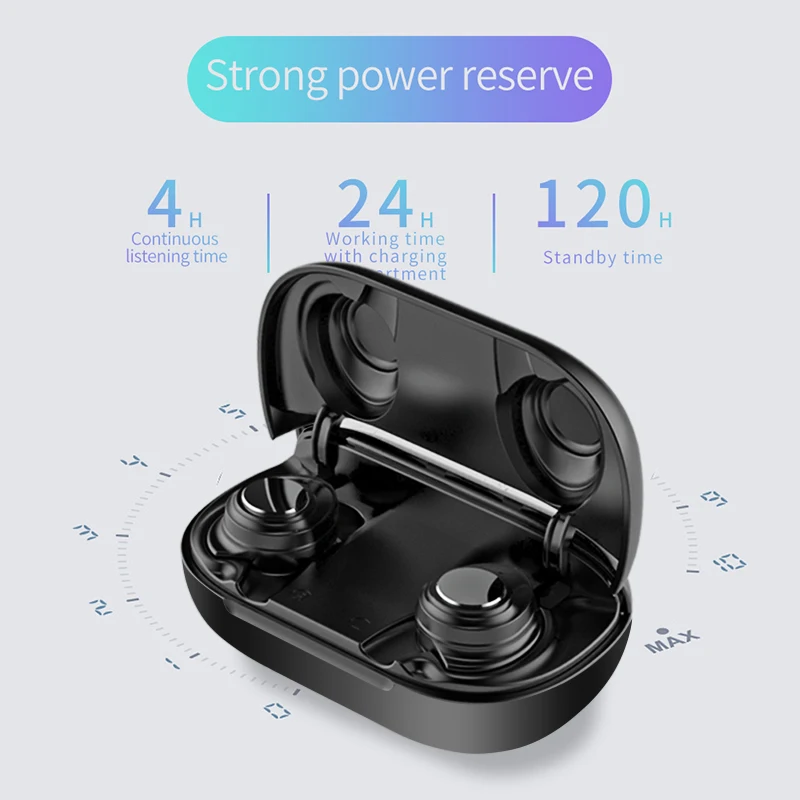 Wireless Bluetooth 5.0 Headset IPX5 Waterproof Smart Touch Earphone Typc-C Charging Box In-ear Earbuds HIFI Stereo LED Display