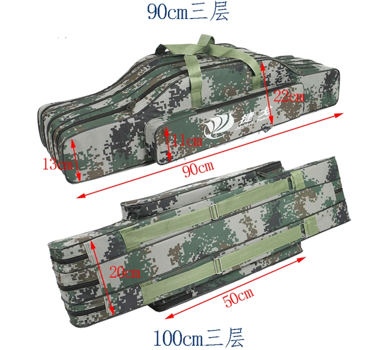 Сумка для рыбалки, морская удочка, пузатая камуфляжная сумка для удочки 80 см/90 см/1,2 м, двойной слой/трехслойная сумка для удочки