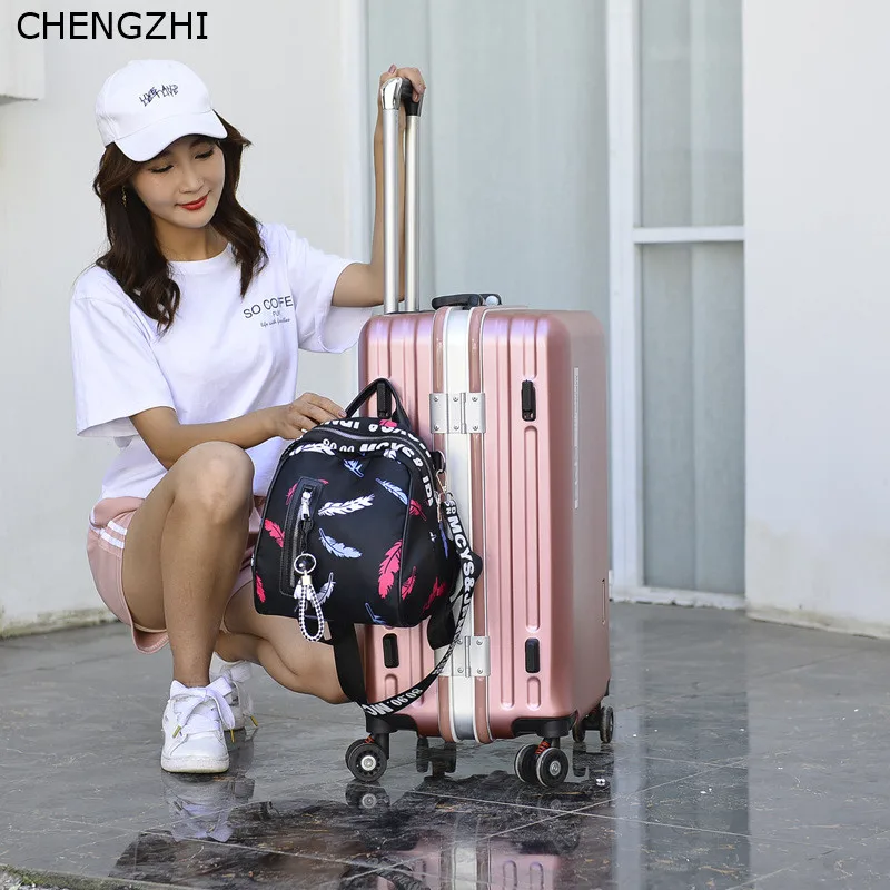 CHENGZHI 2" 22" 24 дюймов ABS PC Дорожный чемодан Алюминиевая Рама чемодан на колёсиках