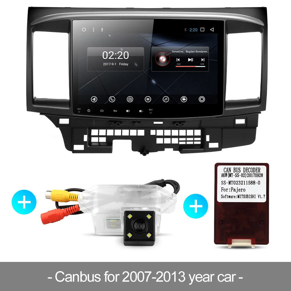 Для Mitsubishi Lancer автомобильный dvd lancer Автомобильный gps Радио автомобильный dvd gps плеер android 9,0 DSP PX6 LANCER мультимедийный головной убор - Цвет: with canbus camera