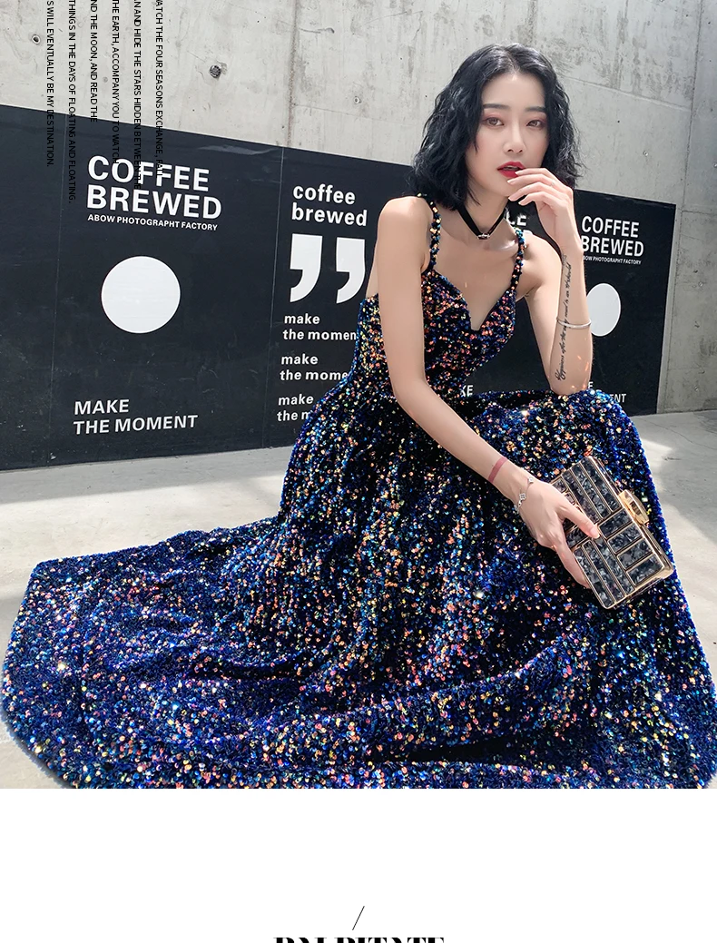 Вечерние платья для выпускного вечера с отделкой бисером и блестками; vestido de noiva sereia; платье; robe de soiree vestido novia
