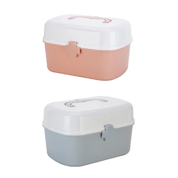

Household Medicine Box Large Plastic Storage Box with Handle Storage