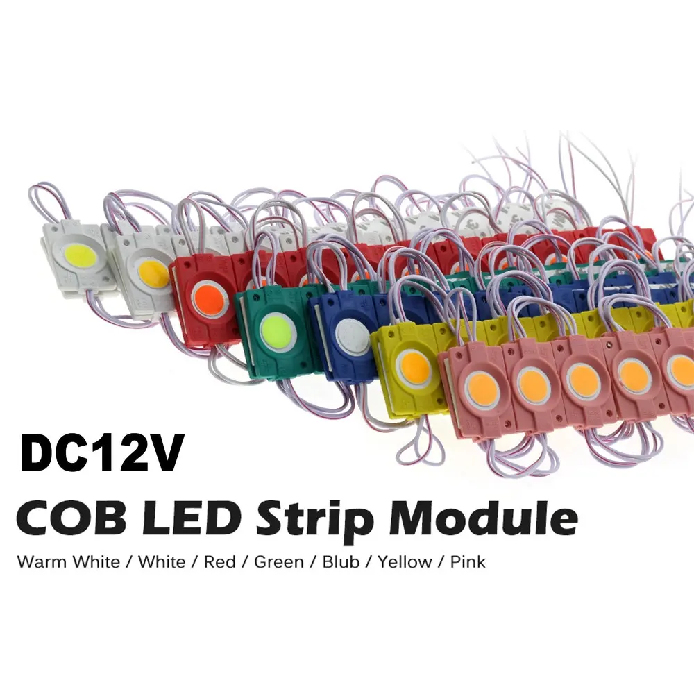 Tanie COB moduł LED taśmy 2.4W wodoodporna DC12V dla reklamy zewnętrznej