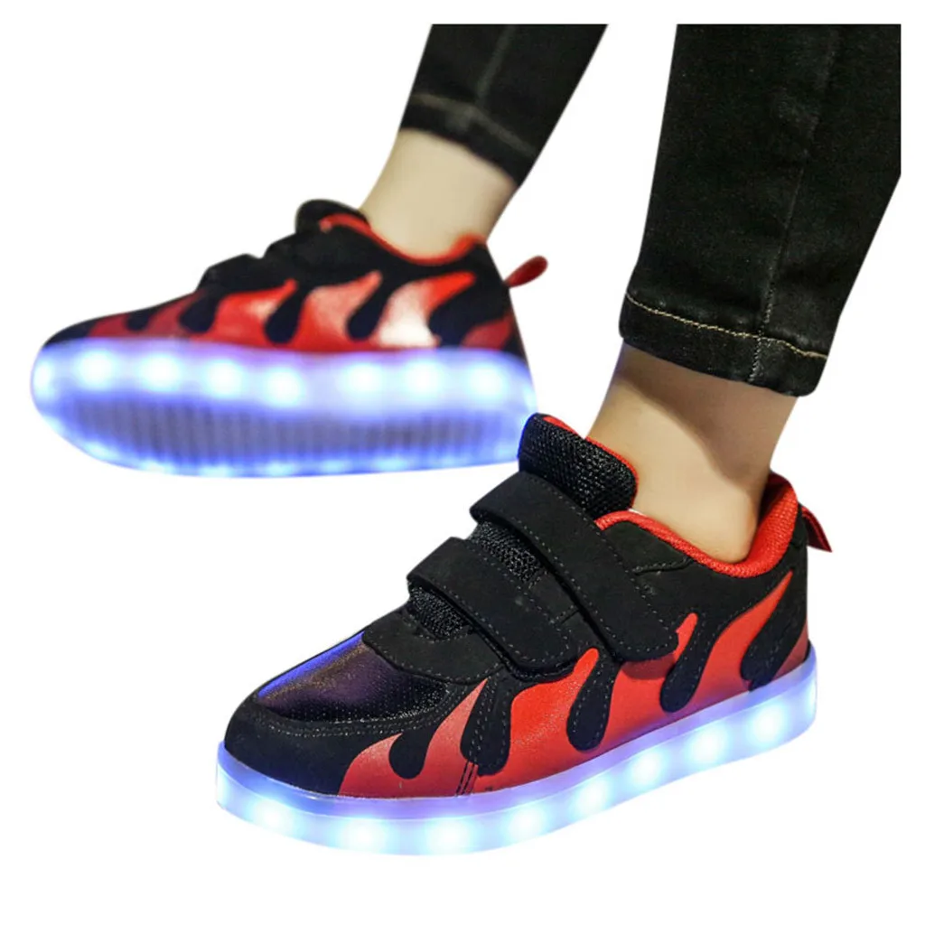 Модная детская Перезаряжаемые легкие туфли, не скользят, Повседневная дышащая обувь; детская обувь детская Дети# E25