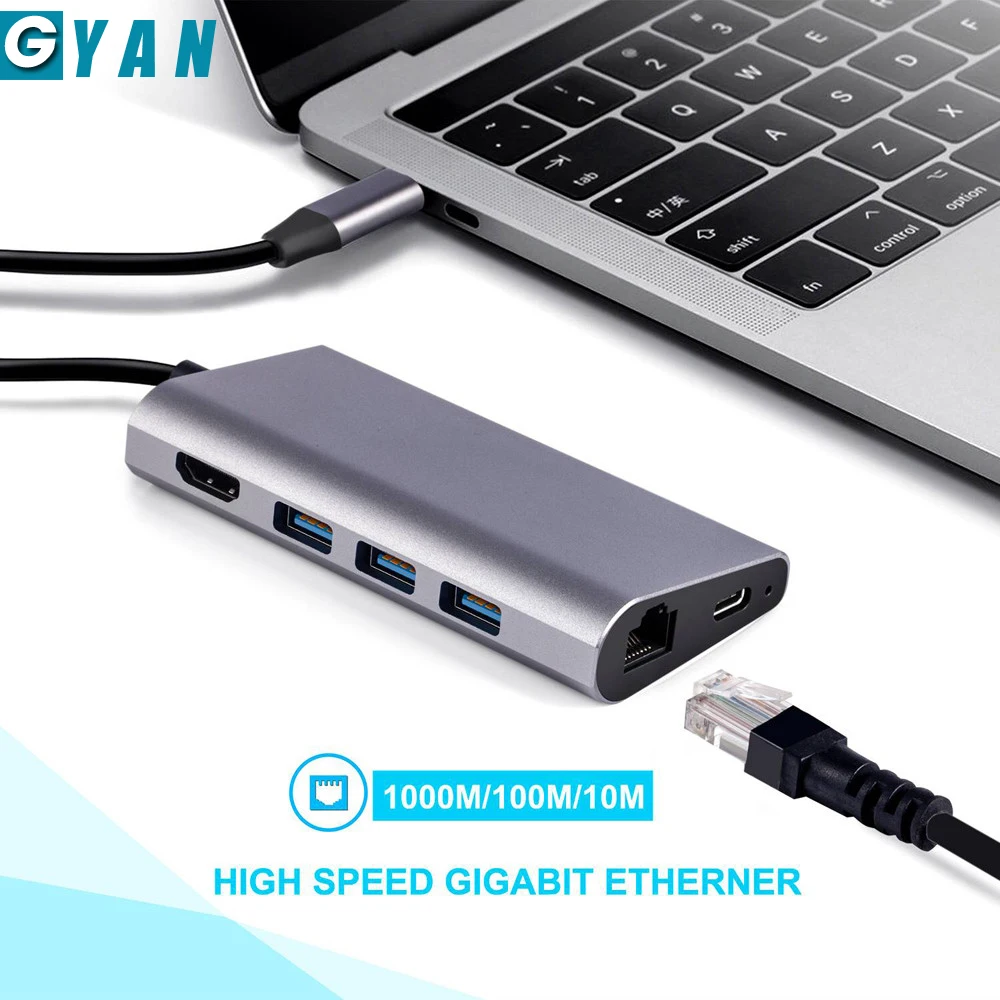 USB концентратор 8 в 1 4K Гбит/с|USB-хабы| |