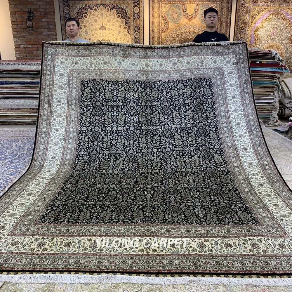 Yilong 8,6 'x10. 6 'Hereke Восточный ковер большой синий персидский ковер ручной работы (HF379H)