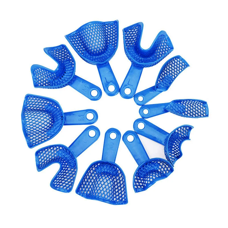 Стоматологический оттиск держатель лотков пластиковые стальные зубные держатели модель зубного протеза материалы стоматологические материалы Стоматологические Инструменты