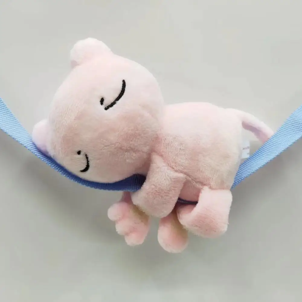 11 см Poke Sleeping Pikachu Charmander Squirtle Bulbasaur Eevee Mew Мягкие плюшевые куклы на липучке игрушка мешок аксессуары TFA3282