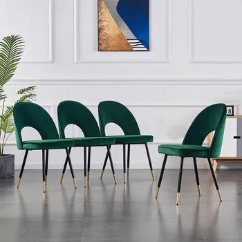 

Set Of 2-Dining Chair Kitchen Chairs Leisure Living Room Chair Dining Chair Home Furniture Made Of Velvet Modern Nordic