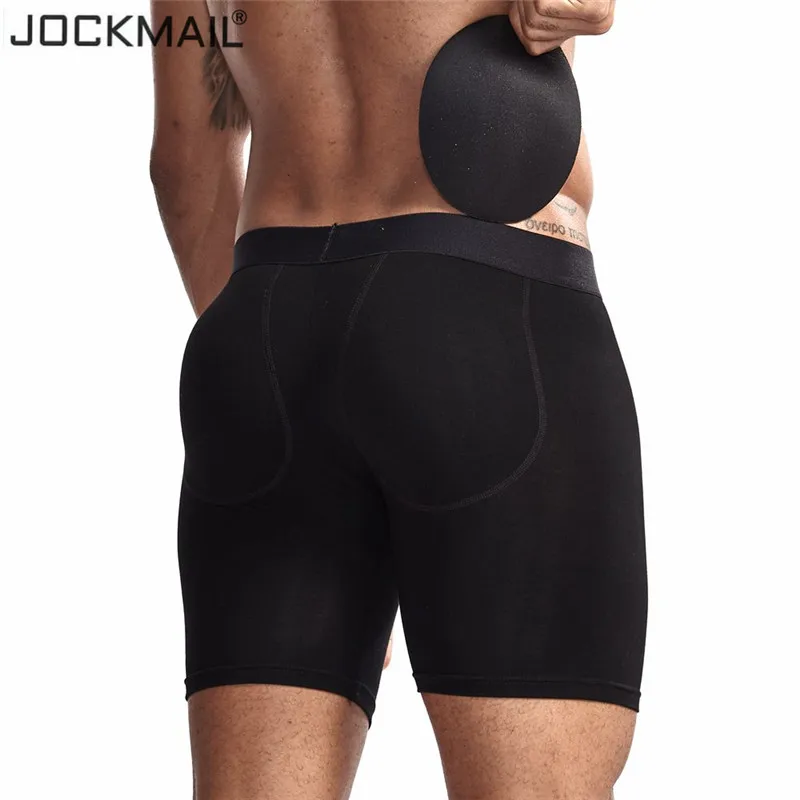 Мужские трусы боксеры jockmail удлиненное нижнее белье с подкладкой для увеличения