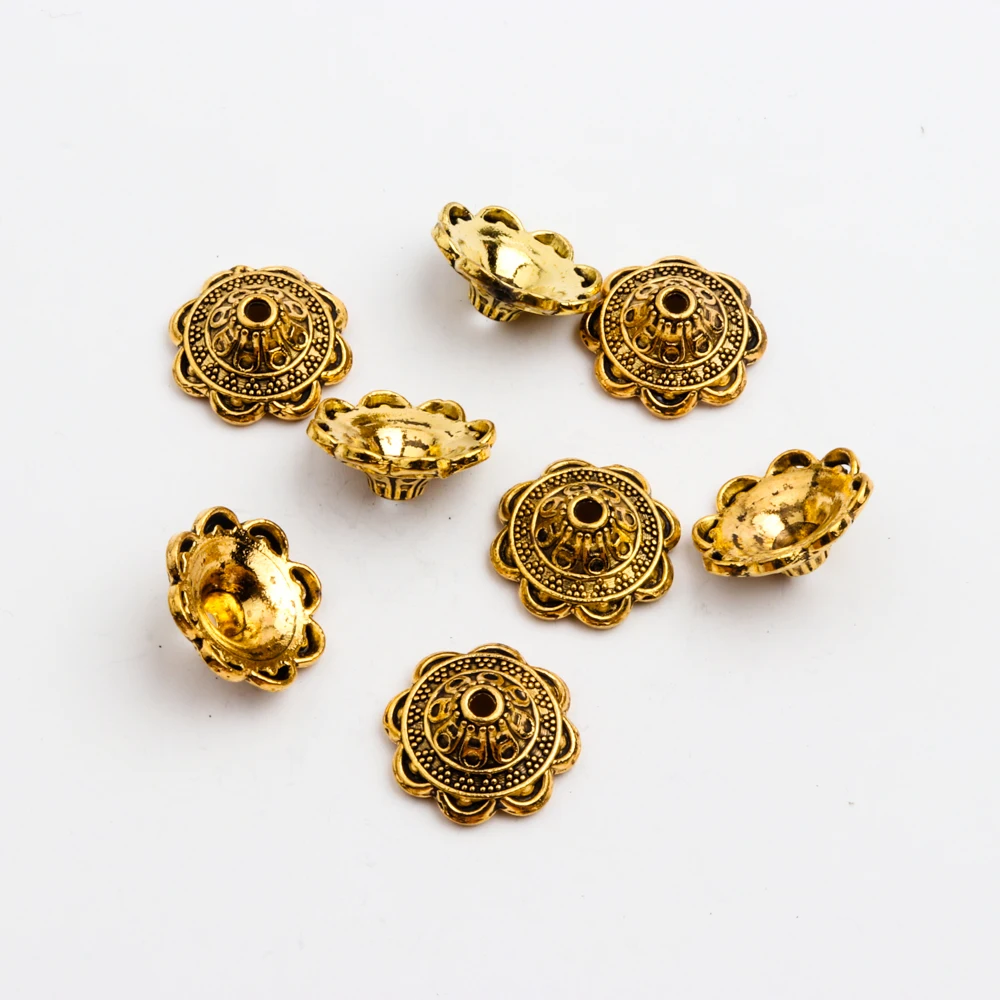 50 100 200 Stück 30 Arten Tibetisches Silber Gold Bronze Kupferfarben Metall-Abstandshalter-Endkappen für die Schmuckherstellung Großhandel – Detail 8