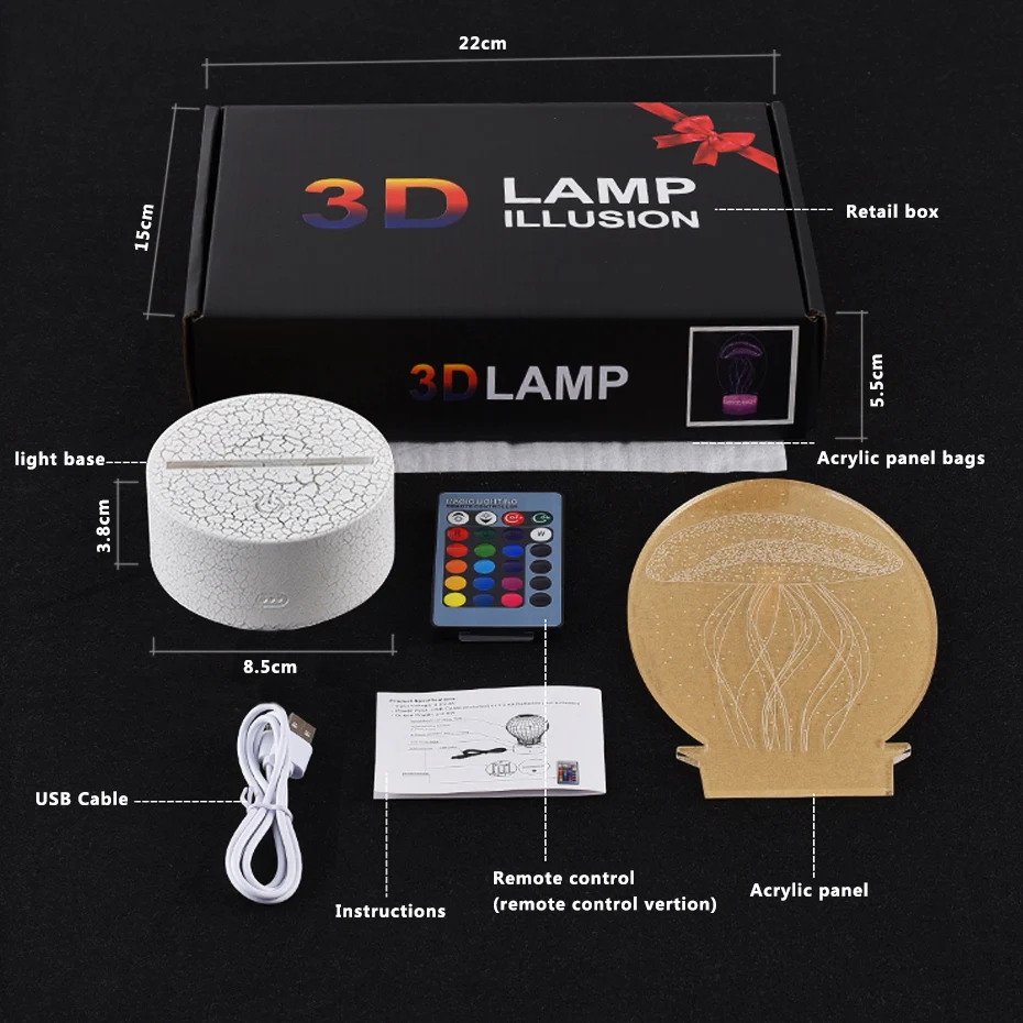 Kids Gifts Airship 3d Lamp Falcon Light Remote Control Table Party Decoration Star Wars Nightlight Sleep Projection Lamp