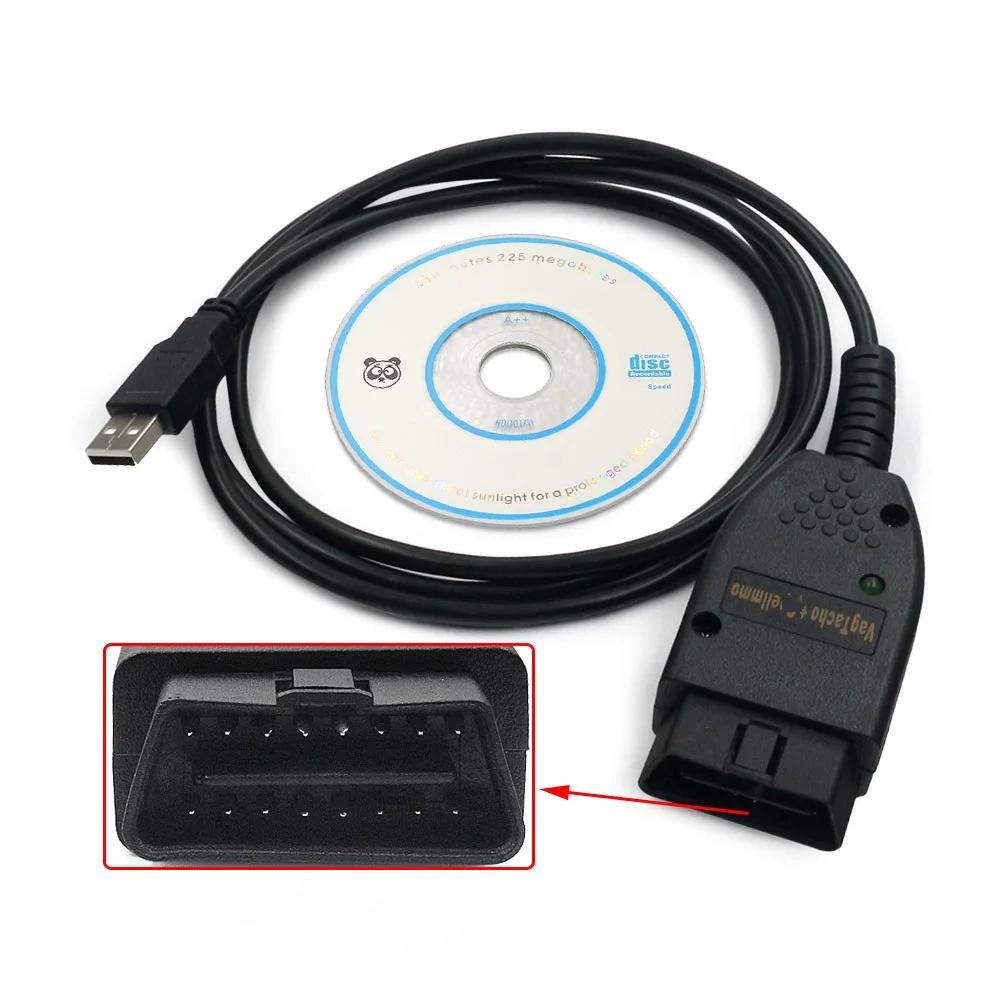 VAG tacho 3,01 для Opel Подушка безопасности Immo Автомобильная Регулировка пробега линия для Volkswagen Audi USB диагностические кабели VAG OBD2 сканирующий инструмент