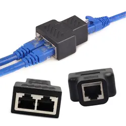 От 1 до 2 Тип RJ45 Ethernet LAN Сетевой сплиттер двойной адаптер 3 порта соединитель разъем AU разъем адаптера