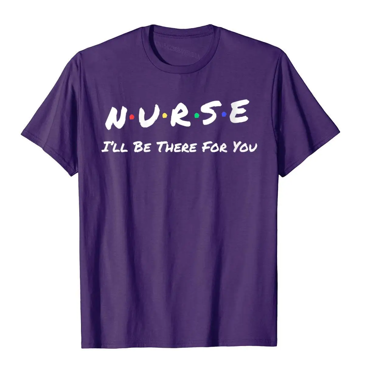 Womens Nurse I'll Be There For You Throwback Good Friend V-Neck T-Shirt__B8866purple