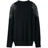Women Spring Autumn Style Knitted Blouses Shirts Lady Casual Turtleneck Lace Decor Blusas Tops DD8043 2
