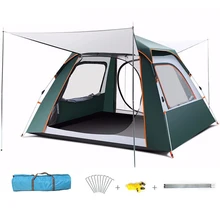 

3-4 Person Windbreak Camping Waterproof Pop Up Tent For 2-3 Person Outdoor Hiking Beach Travel Sunshade
