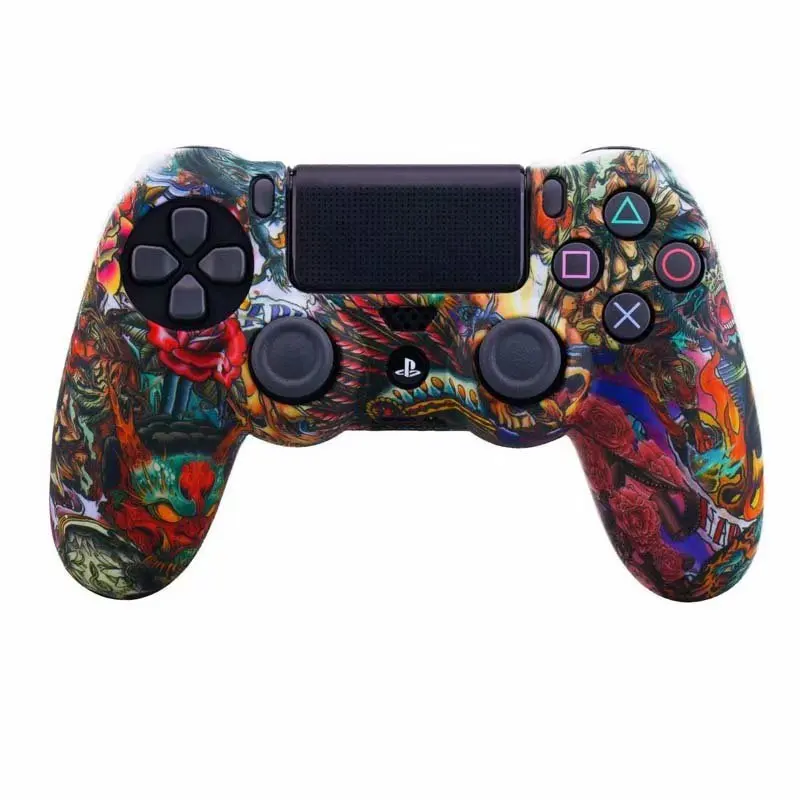 Мягкий резиновый силиконовый джойстик для геймпада, чехол для sony DualShock 4 PlayStation 4 PS 4 Pro, тонкий чехол для контроллера, аксессуар - Цвет: Color G