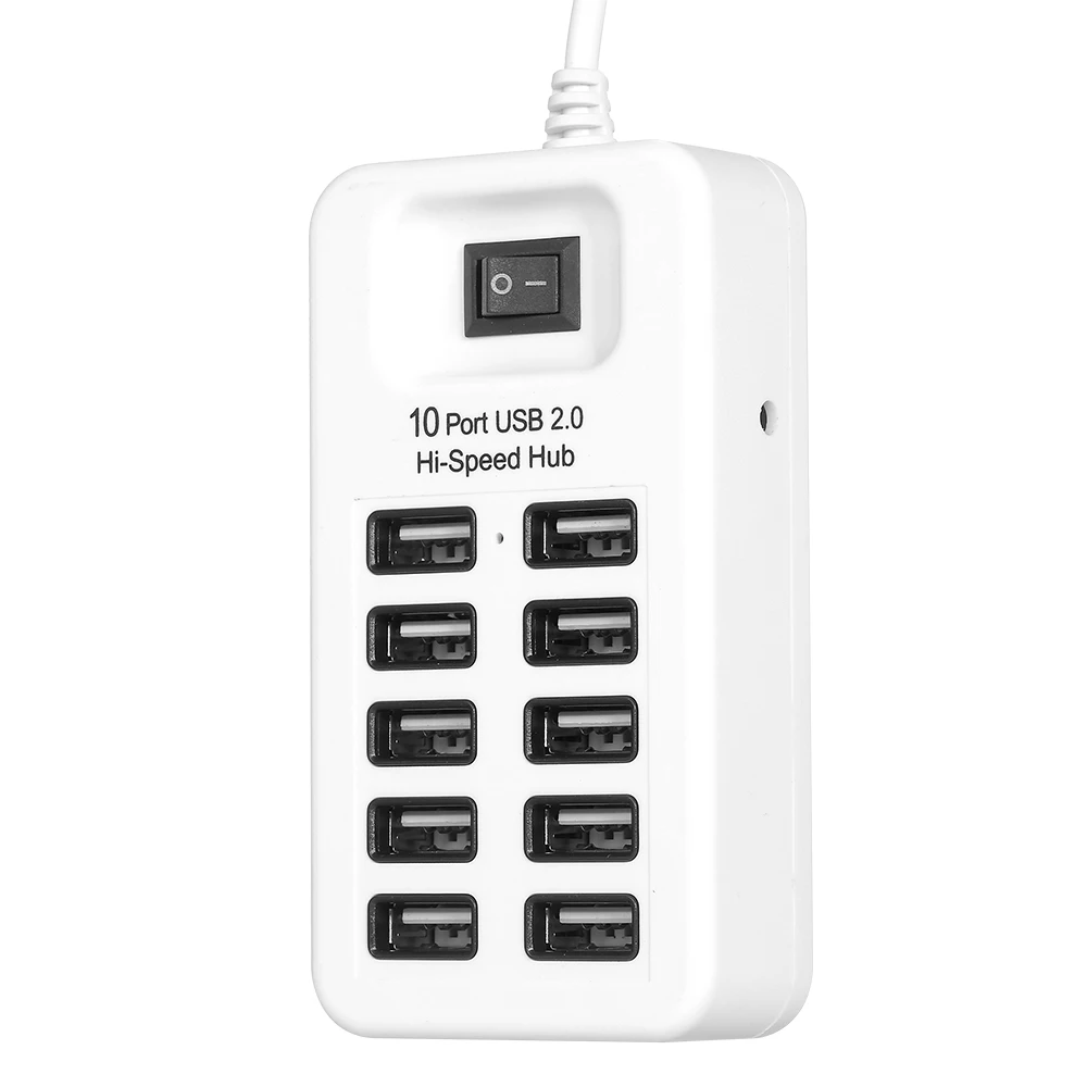 Rápida de Arquivos Velocidade de Transmissão Controle de Uma Portas Hi-velocidade Hub Uso Simultâneo Transferência Grandes 480mbps Chave Preto 10 Usb 2.0 15 simultâneo transferência rápida de arquivos grandes 480mbps