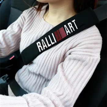 

Car Styling Seat Belt Cover Cotton For Mitsubishi Lancer 10 RalliArt asx lancer outlander pajero Accessories Car Styling