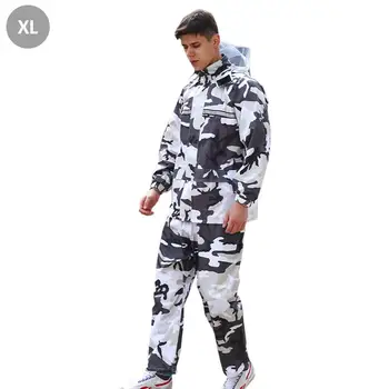 

1 Set Camouflage Raincoat Waterproof One-piece Protective Raincoat Anti Spray And Saliva With Isolation Mask Fishing Coat
