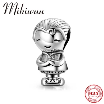 

Mikiwuu Cute kind little girl 925 Sterling Silver Charms for Women Bracelet DIY Original Design Silver 925 Beads Jewelry Making