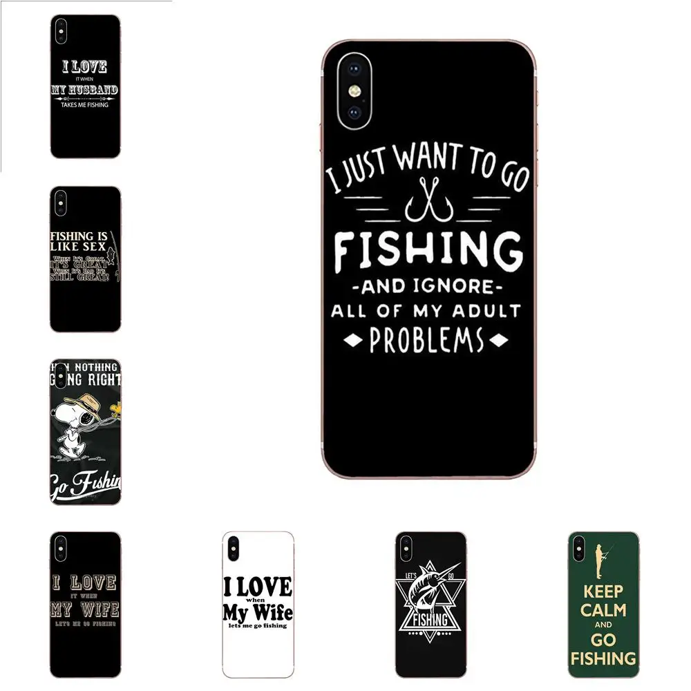 

Soft Silicone TPU Transparent Custom Phone For Huawei P7 P8 P9 P10 P20 P30 Lite Mini Plus Pro 2017 2018 2019 Let's Go Fishing