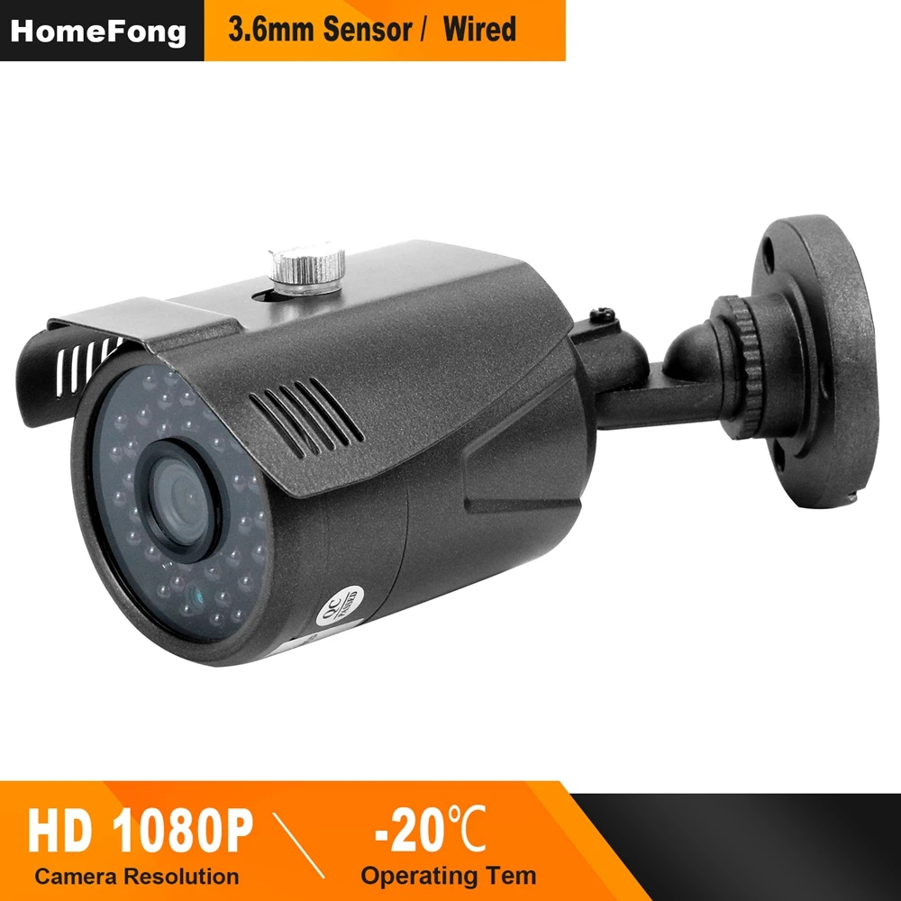 

HomeFong Surveillance Camera HD1080P CCTV Camera for Video Intercom Wired Home Security Outdoor Waterproof Infrared Night Vision