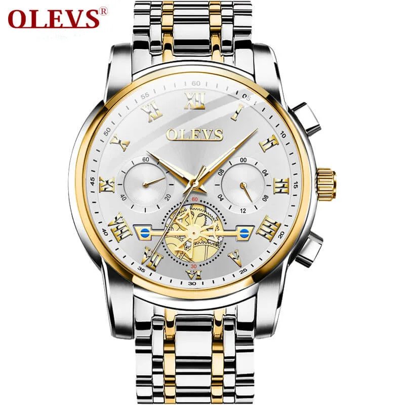 OLEVS Reloj Hombre повседневные спортивные часы для мужчин Роскошные брендовые военные бизнес Ретро Мужские часы модные наручные часы с хронографом - Цвет: 5