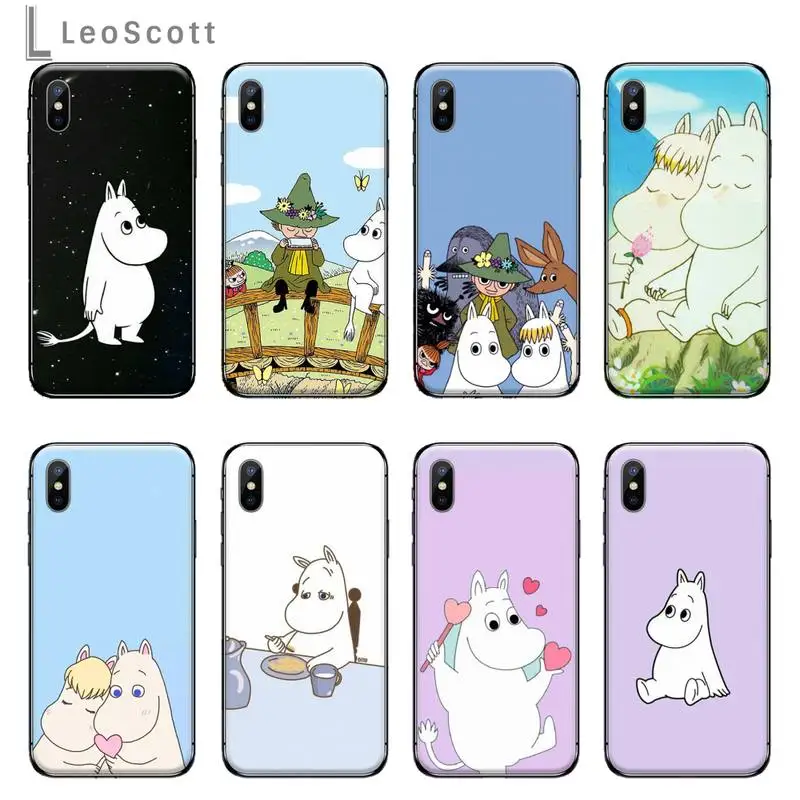 

Hippo moomin Cute animal cartoon Phone Case for iPhone 11 12 pro XS MAX 8 7 6 6S Plus X 5S SE 2020 XR